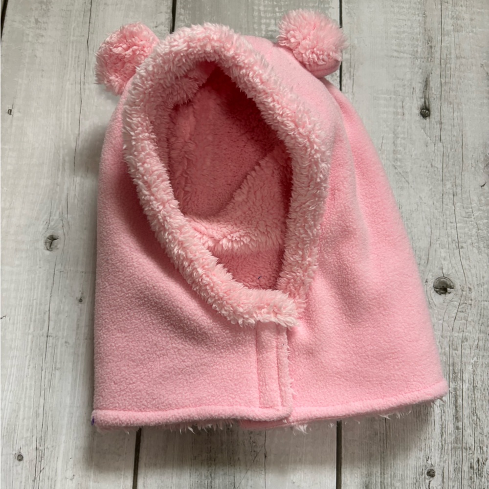 Joe Fresh Pink Fleece Kids Hooded Hat